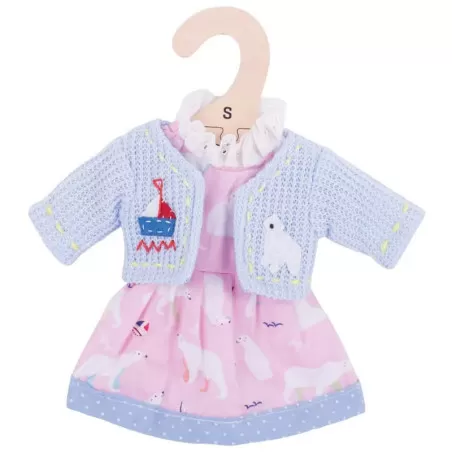 Bigjigs Robe rose ours polaire – vue 1 – Vêtements Bigjigs