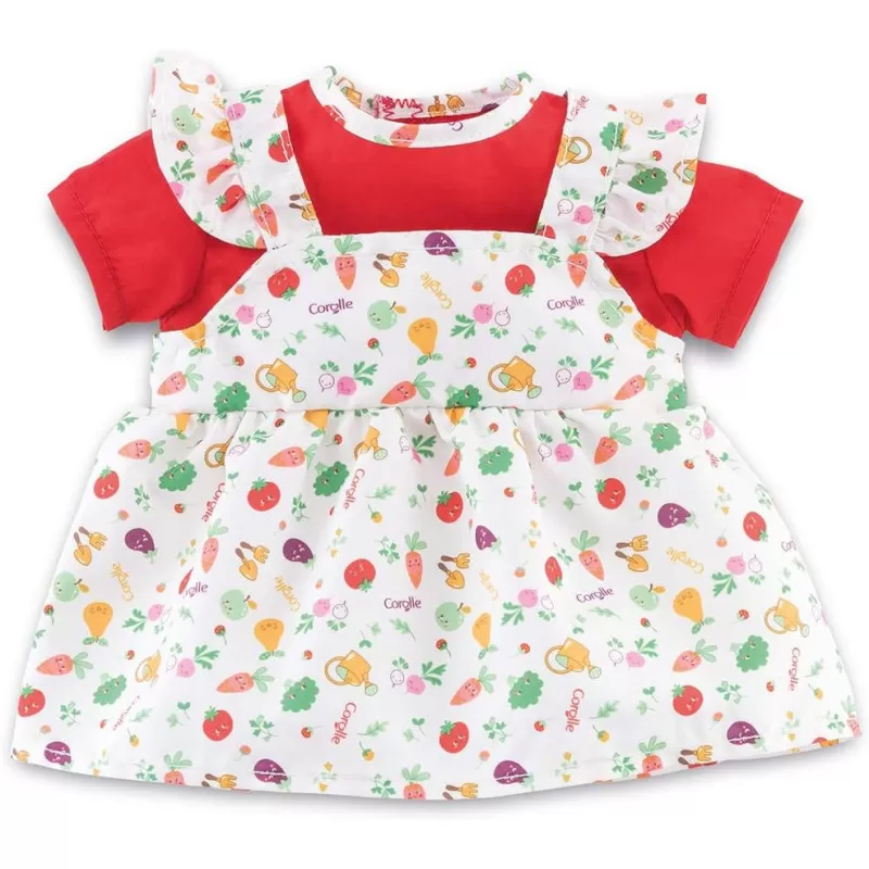 Corolle Vegetable Garden Party Dress for 36 cm Baby Doll – vue 1 – Corolle Doll Clothes