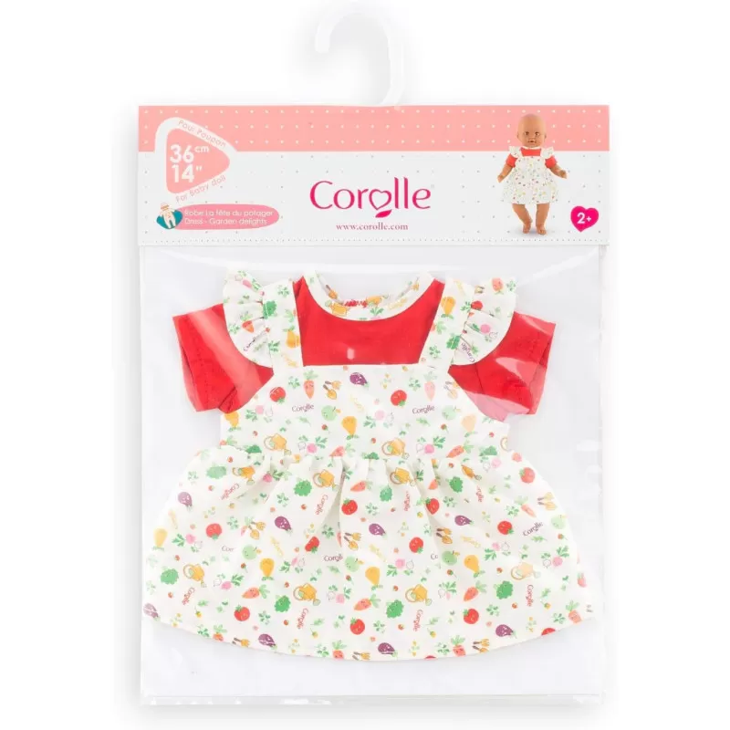 Corolle Vegetable Garden Party Dress for 36 cm Baby Doll – vue 3 – Corolle Doll Clothes