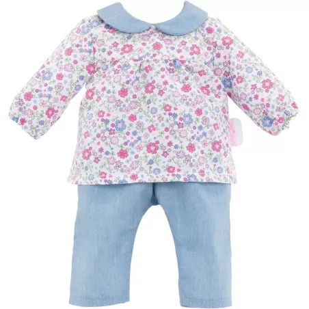 Corolle Flowered blouse & pants for 36 cm Baby Doll – vue 1 – Corolle Doll Clothes