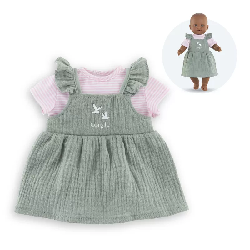 Corolle Ruffled dress and Bords de Loire T-Shirt for 36 cm Baby Doll – vue 1 – Corolle Doll Clothes