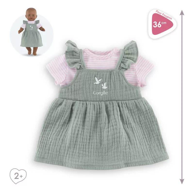 Corolle Ruffled dress and Bords de Loire T-Shirt for 36 cm Baby Doll – vue 7 – Corolle Doll Clothes