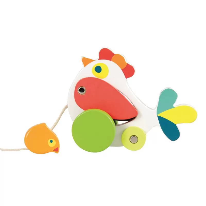 Egmont Toys Pull-Along Chicken and Chick – vue 1 – Pull and push