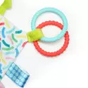 Kids2 Bright Starts - Fuzzy Feelies Soothing Blankie - Tropical Trio – vue 10 – Cuddle & Snuggle