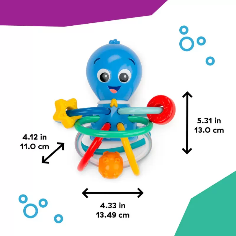 Kids2 Baby Einstein - Ocean Explorers Opus's Shake & Soothe Teether Toy & Rattle – vue 11 – Hochets