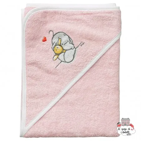 Bébé-jou Bathing cape - Humphrey's Corner pink - BBJ-cbhumpros - bébé-jou - Bath linen - Le Nuage de Charlotte