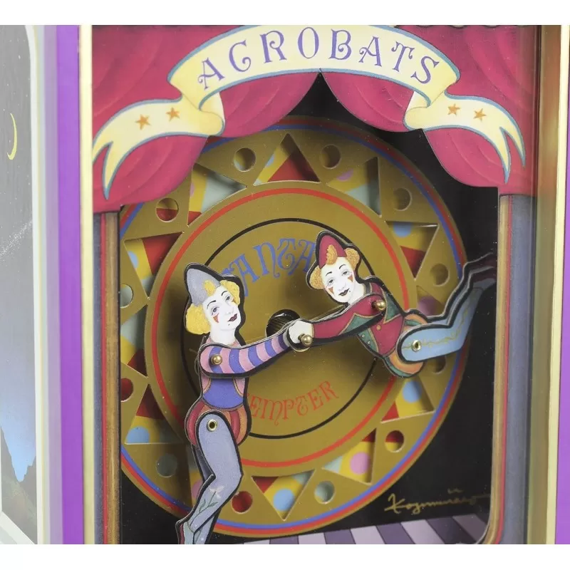 Trousseliers Large Dancing with Music Clown Acrobats – vue 1 – Jewelry and music box