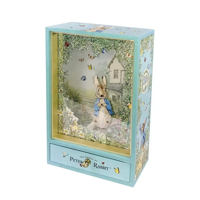 Trousseliers Large Dancing with Music & Nightlight Peter Rabbit© - Garden – vue 1 – Jewelry and music box