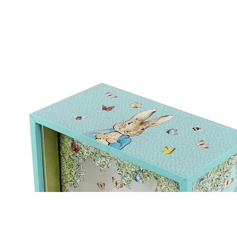 Trousseliers Large Dancing with Music & Nightlight Peter Rabbit© - Garden – vue 4 – Jewelry and music box