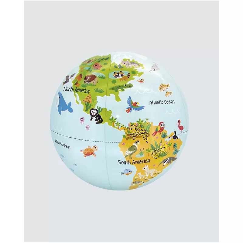 Caly Toys Inflatable globe - Nature’s lil’animals (FR) – vue 1 – Nature and discoveries
