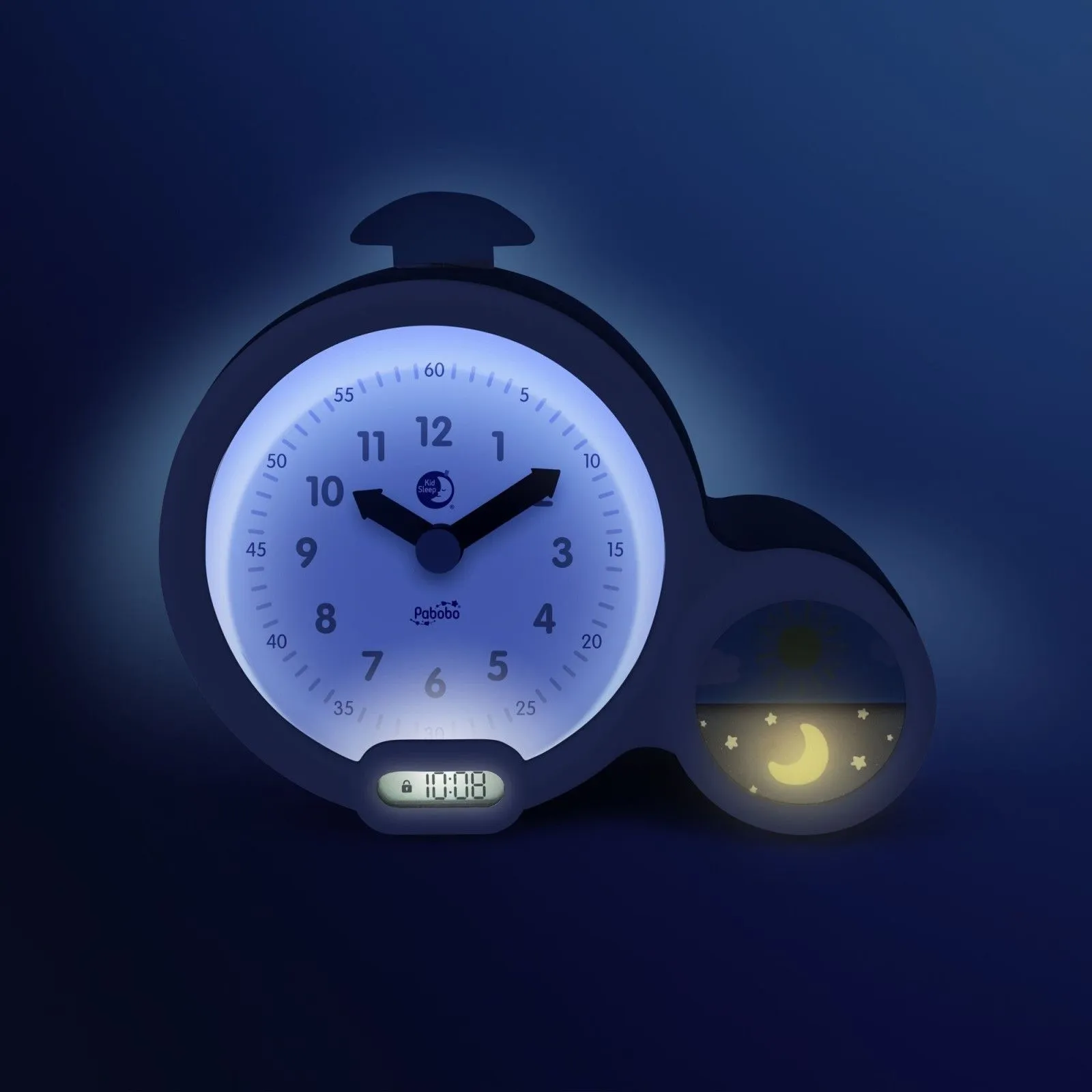 Pabobo Mon 1er réveil Kid'Sleep Clock - Gris – vue 2 – Veilleuses