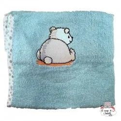 Changing cushion cover - Pompon turquoise - BBJ-hcpom - bébé-jou - Bath linen - Le Nuage de Charlotte
