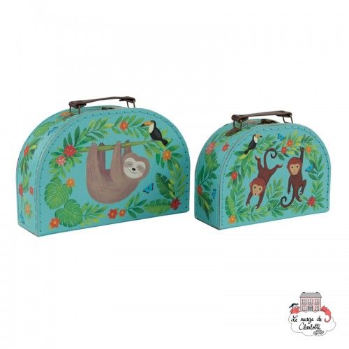 Sloth and Friends Suitcases - Set of 2 - S&B0012 - Sass & Belle - Suitcases - Le Nuage de Charlotte