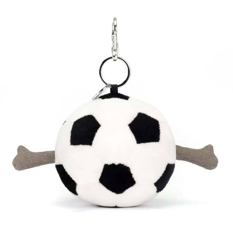 Jellycat Amuseables Sports Football Bag Charm – vue 3 – Peluches