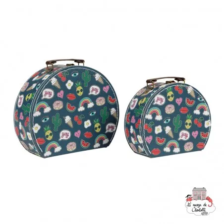 Patches and Pins Suitcases - Set of 2 - S&B0011 - Sass & Belle - Suitcases - Le Nuage de Charlotte