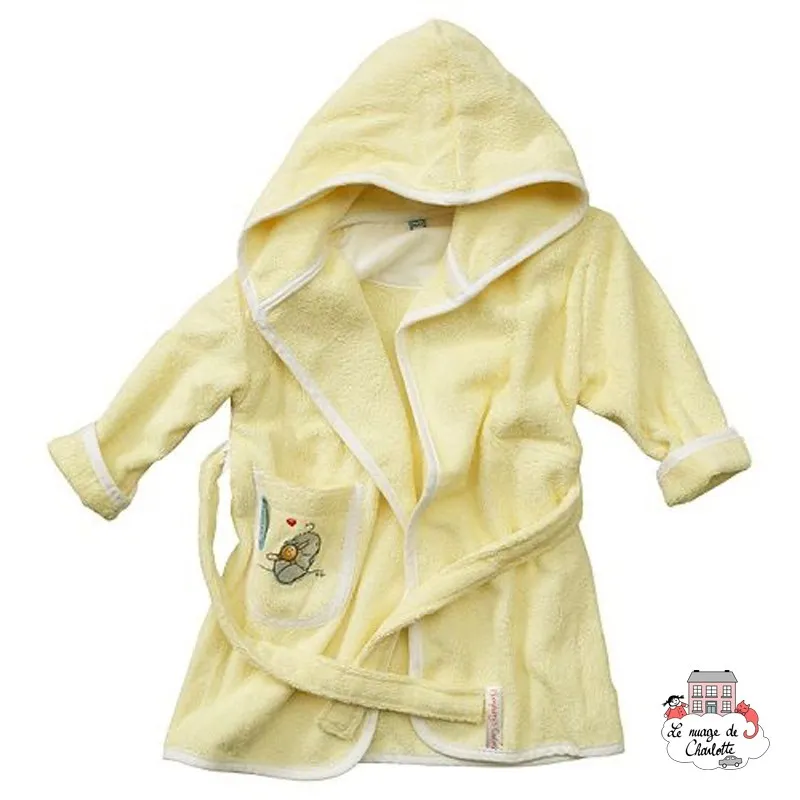 Bathrobe (T86/92) - Humphrey's corner Yellow - BBJ-pbhumpjau - bébé-jou - Bath linen - Le Nuage de Charlotte