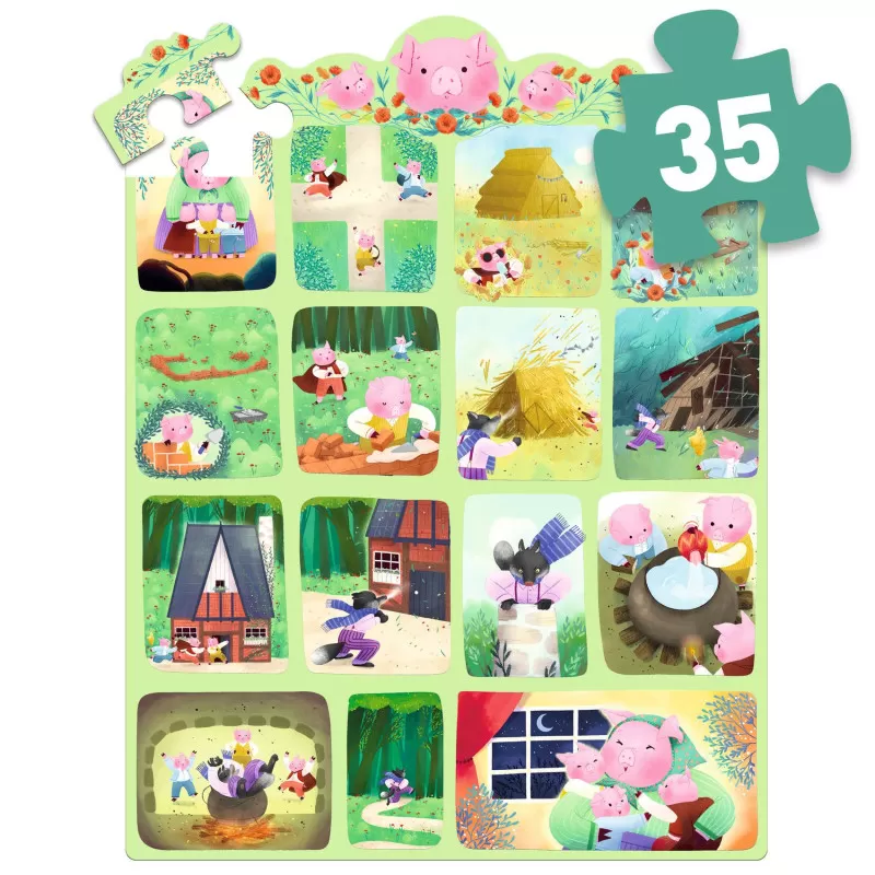 Djeco The Three Little Pigs [35] – vue 7 – Puzzles