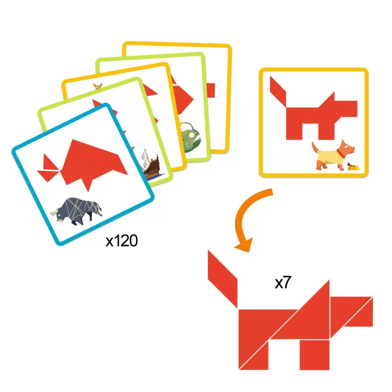 Djeco Sologic - Tangram – vue 2 – Jeux solo