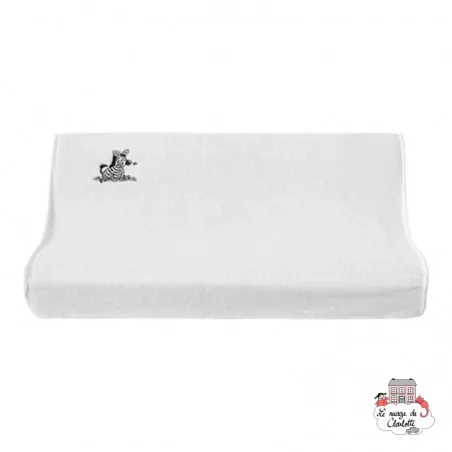 Housse de coussin à langer - Zèbre Blanc - BBJ-hczebre - bébé-jou - Trousses et linge de bain - Le Nuage de Charlotte