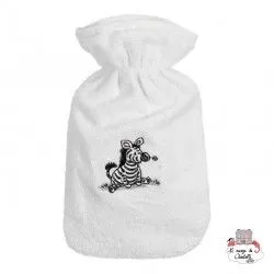 Hot water bottle cover - Zebra White - BBJ-hbzebre - bébé-jou - Bath linen - Le Nuage de Charlotte