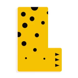 Djeco L - Graphic animal letter – vue 1 – Decorative letters