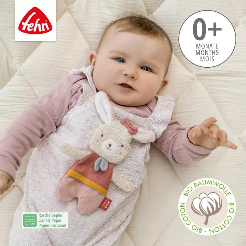 Fehn Crinkle hare - fehnNATUR – vue 3 – Grab & Rattle