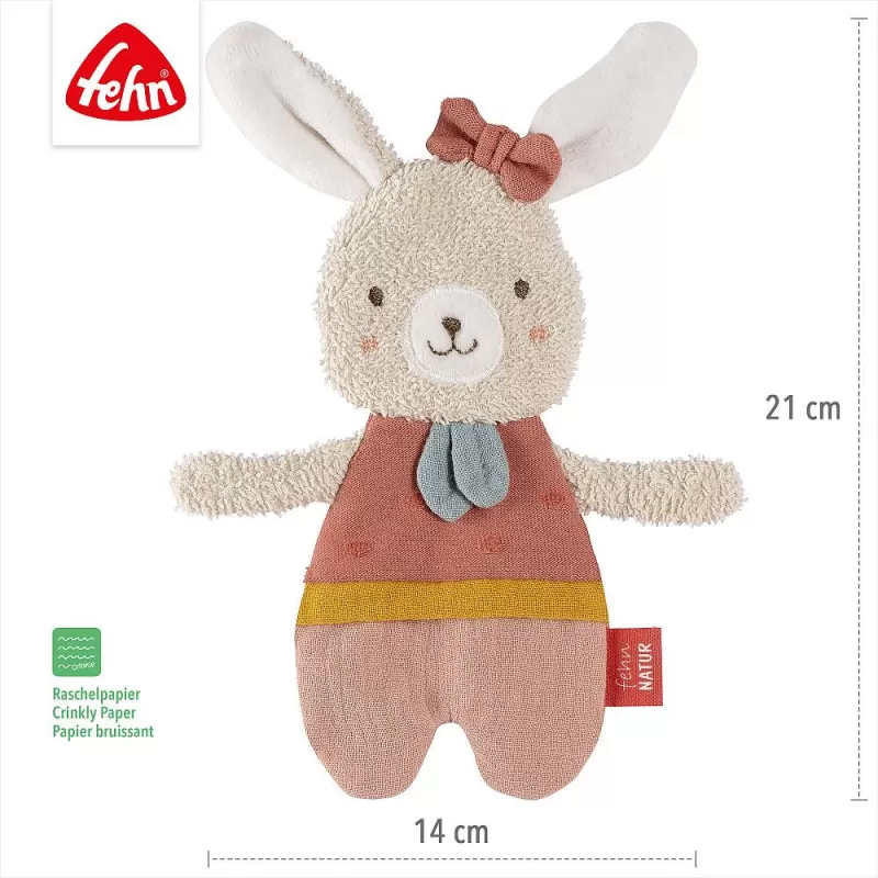 Fehn Crinkle hare - fehnNATUR – vue 5 – Grab & Rattle