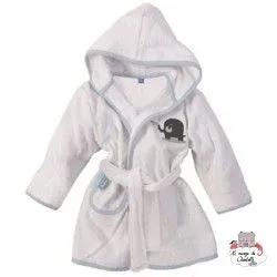 Bathrobe (T86/92) - Bibi and Bobo White - BBJ-pbbibo - bébé-jou - Bath linen - Le Nuage de Charlotte
