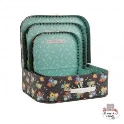 Dahlia Floral Suitcases - Set of 3 - S&B0017 - Sass & Belle - Suitcases - Le Nuage de Charlotte