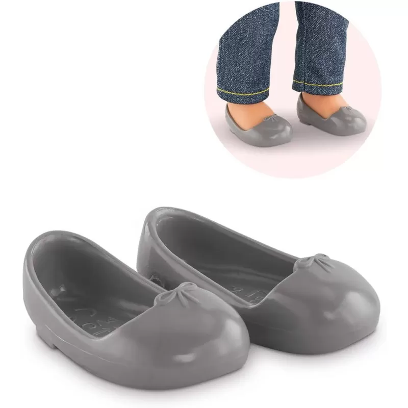 Corolle Ballerines Grises pour poupée ma Corolle – vue 1 – Vêtements poupées Corolle