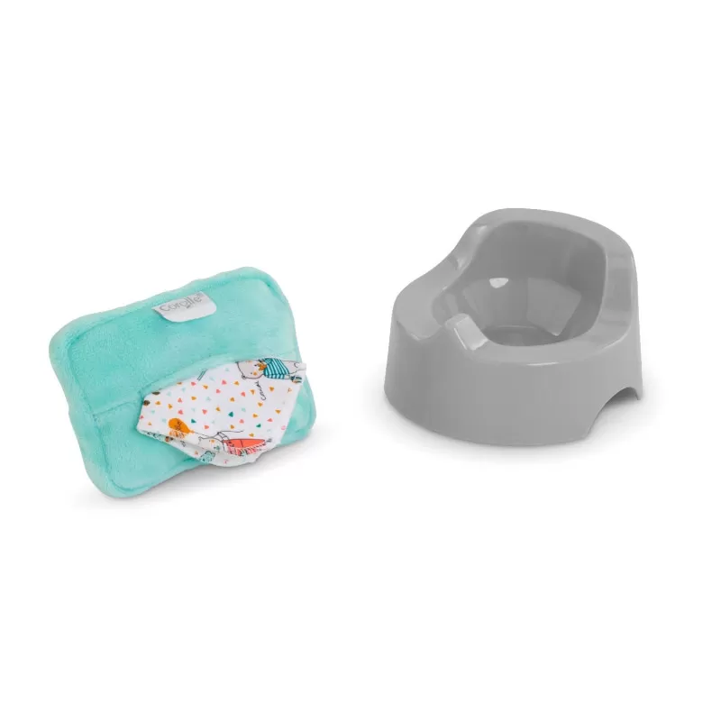 Corolle Pot et Lingette pour poupon 30 et 36 cm – vue 1 – Accessoires pour poupées