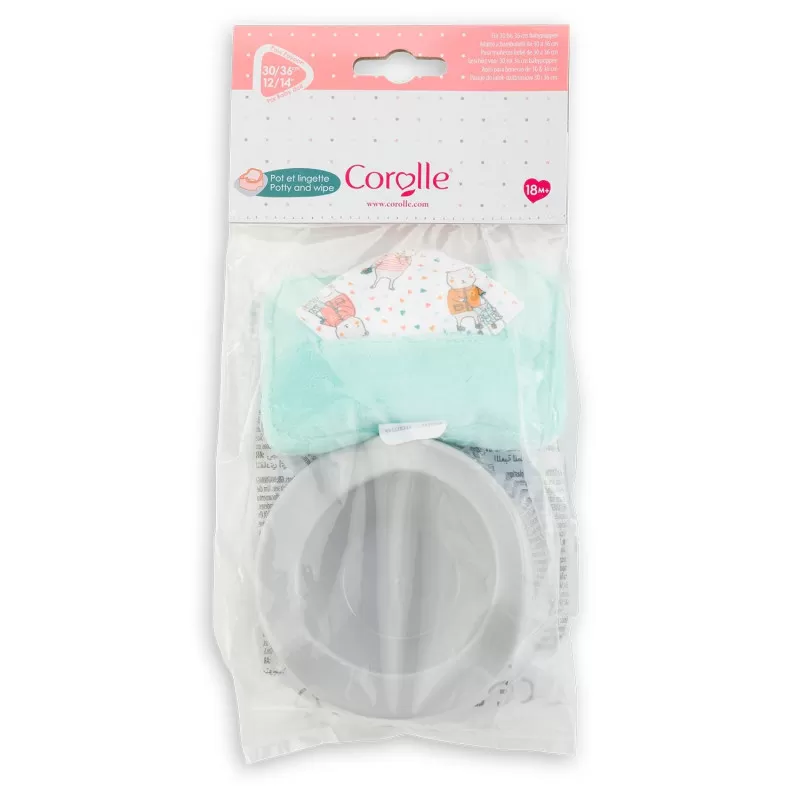 Corolle Pot et Lingette pour poupon 30 et 36 cm – vue 2 – Accessoires pour poupées