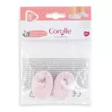 Corolle Pink slippers for 30 cm baby doll – vue 3 – Corolle Doll Clothes