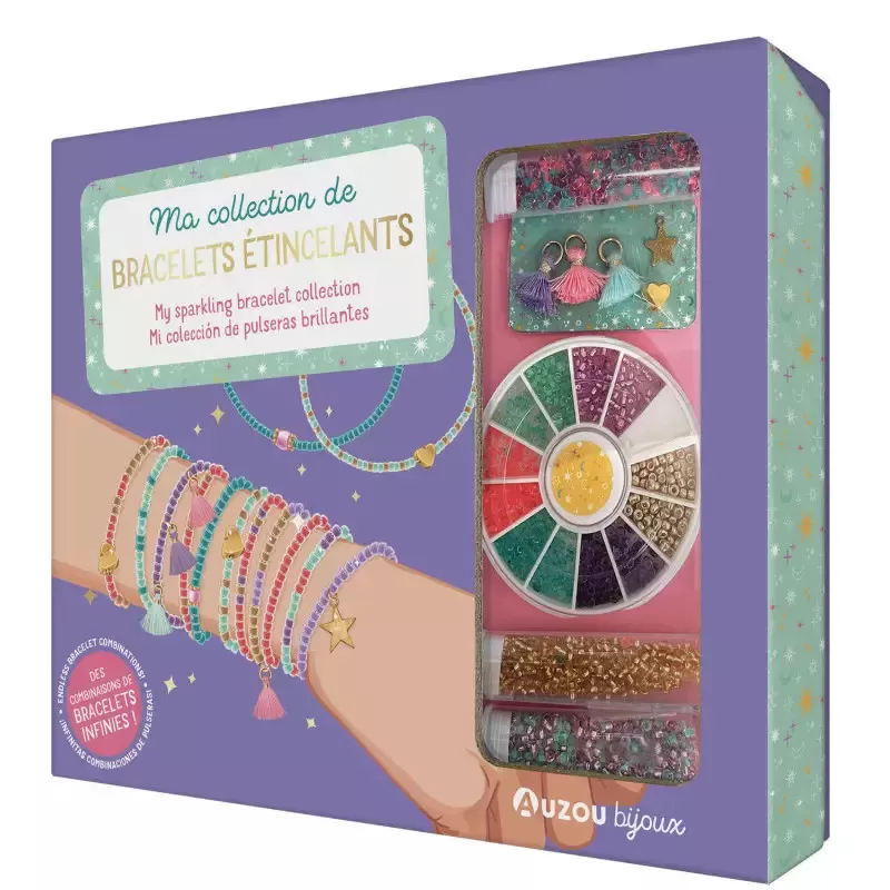 Editions Auzou Ma boîte à bijoux - My sparkling bracelet collection – vue 1 – Creative Kits