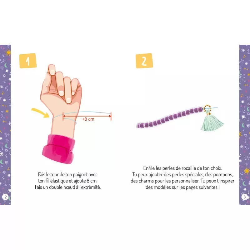 Editions Auzou Ma boîte à bijoux - Ma collection de bracelets étincelants – vue 2 – Kits Créatifs