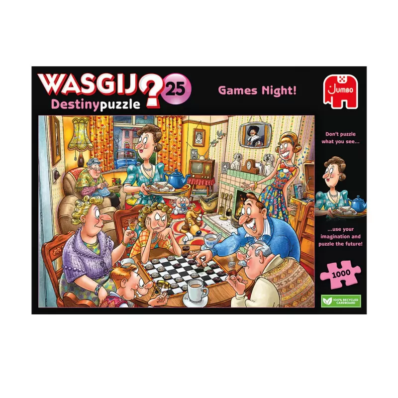 Jumbo Wasgij Destiny 25 - Games Night! [1000] – vue 2 – Puzzles
