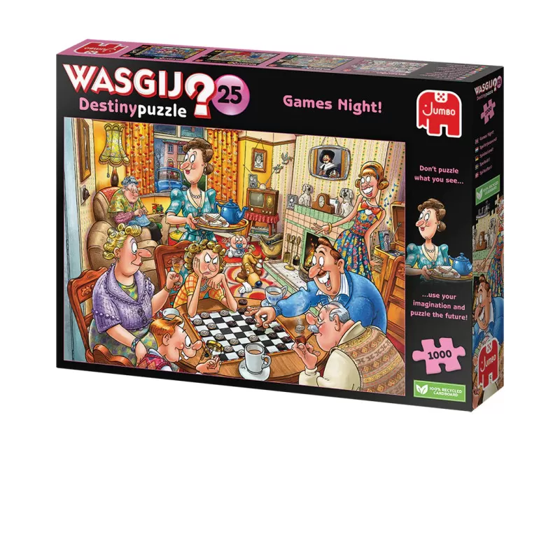 Jumbo Wasgij Destiny 25 - Games Night! [1000] – vue 3 – Puzzles