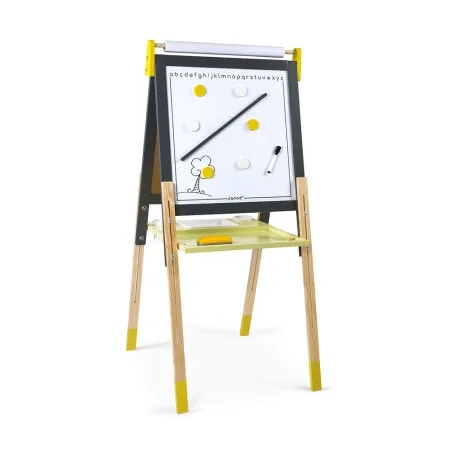 Janod Tableau Réglable gris et Jaune (bois) – vue 1 – Peinture & dessin
