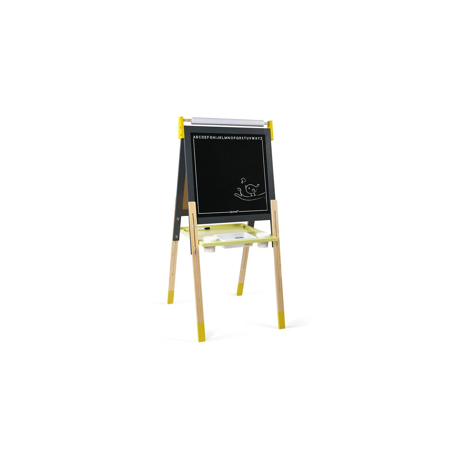 Janod Tableau Réglable gris et Jaune (bois) – vue 2 – Peinture & dessin