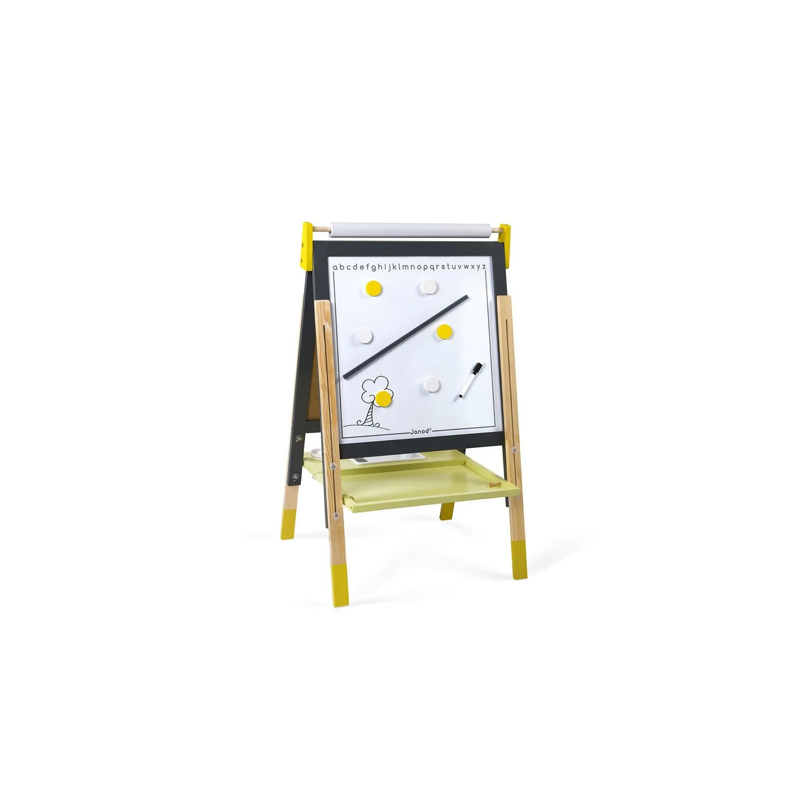 Janod Tableau Réglable gris et Jaune (bois) – vue 5 – Peinture & dessin