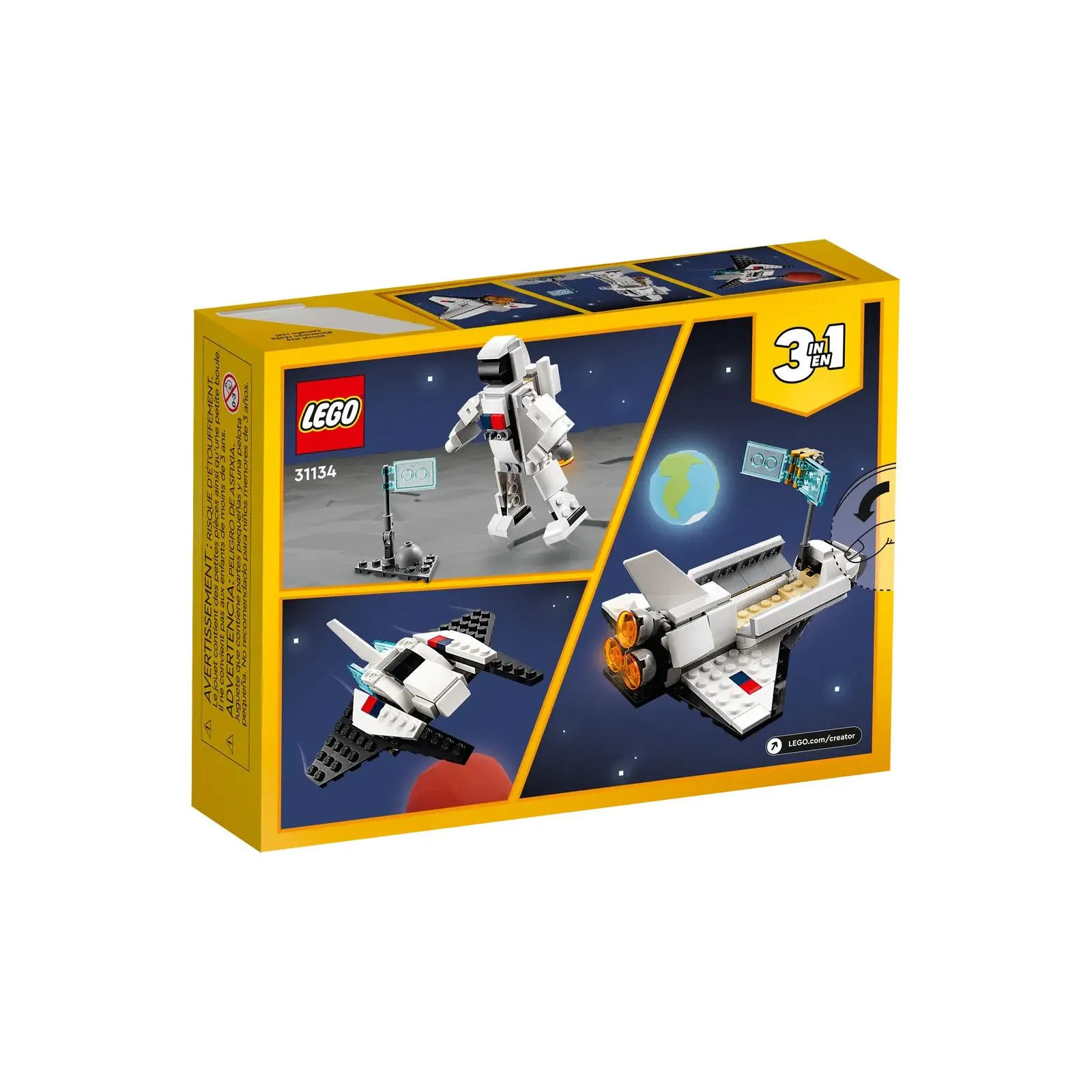 Lego [Creator] La navette spatiale – vue 9 – Lego et Duplo