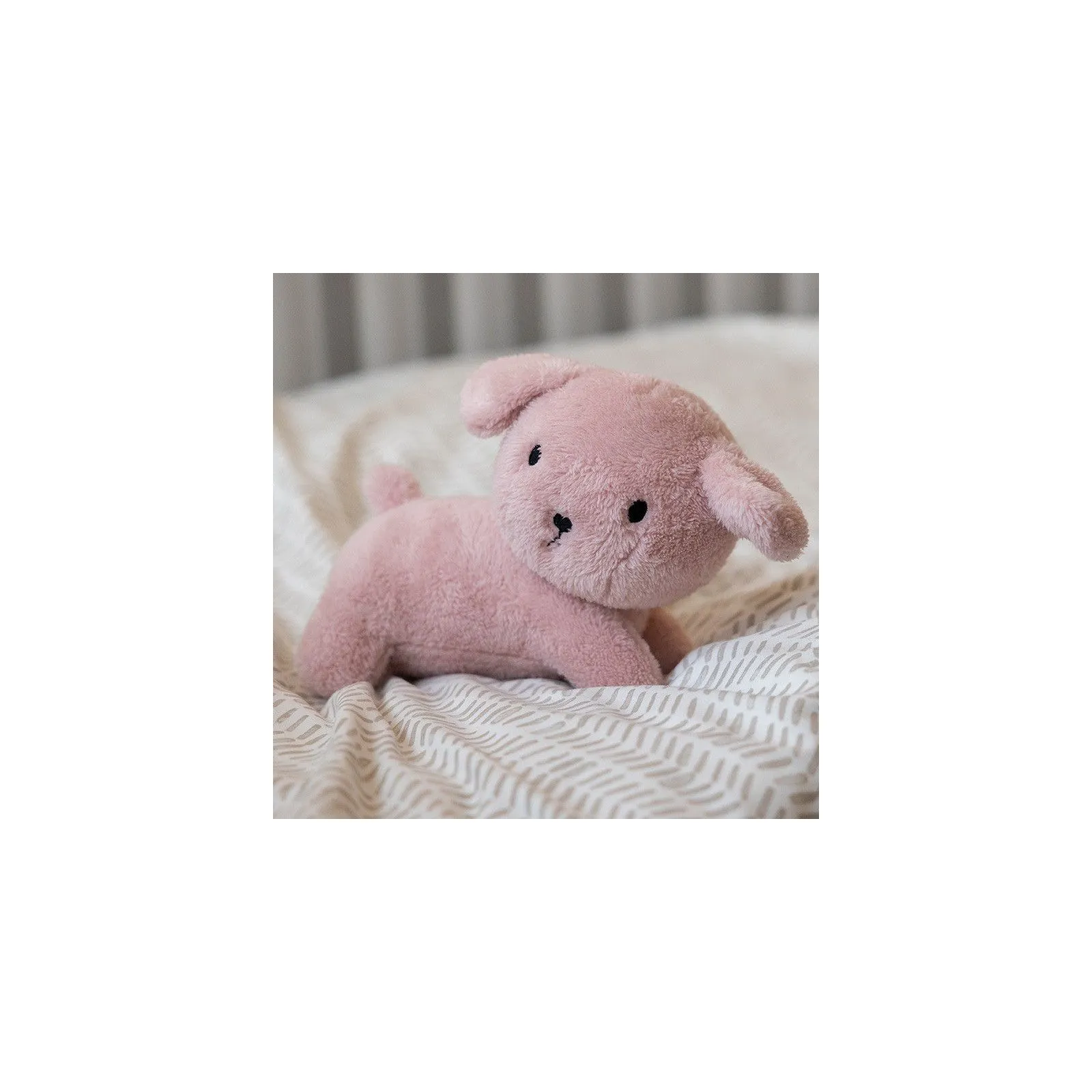 Little Dutch Miffy Fluffy Snuffie Peluche 25cm rose – vue 2 – Peluches