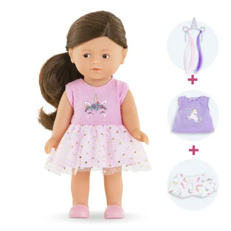 Corolle Coffret Poupée Mini Corolline Romy Licorne – vue 1 – Poupées Corolle