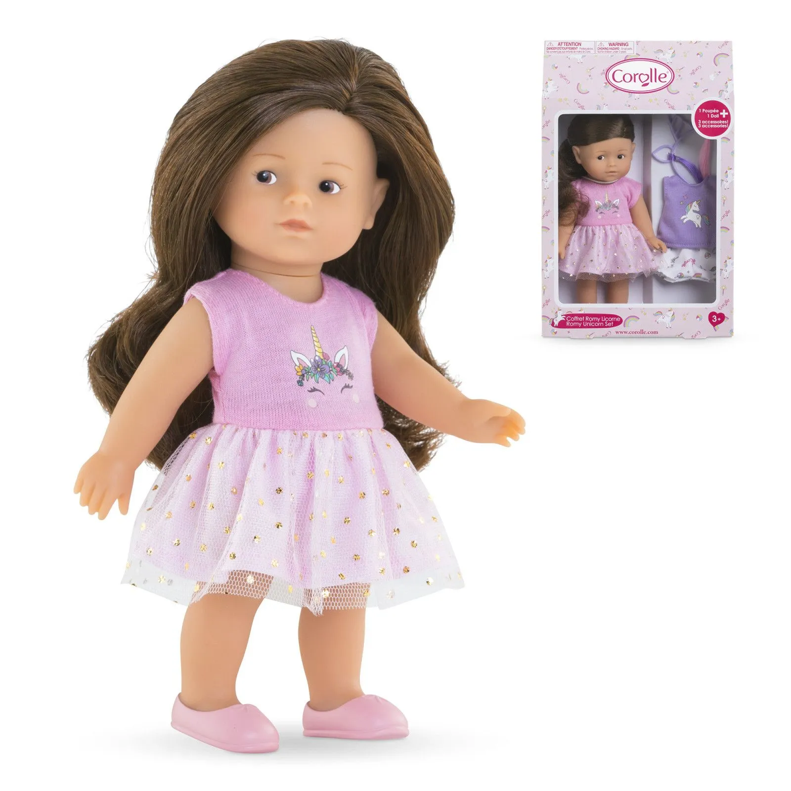 Corolle Coffret Poupée Mini Corolline Romy Licorne – vue 8 – Poupées Corolle