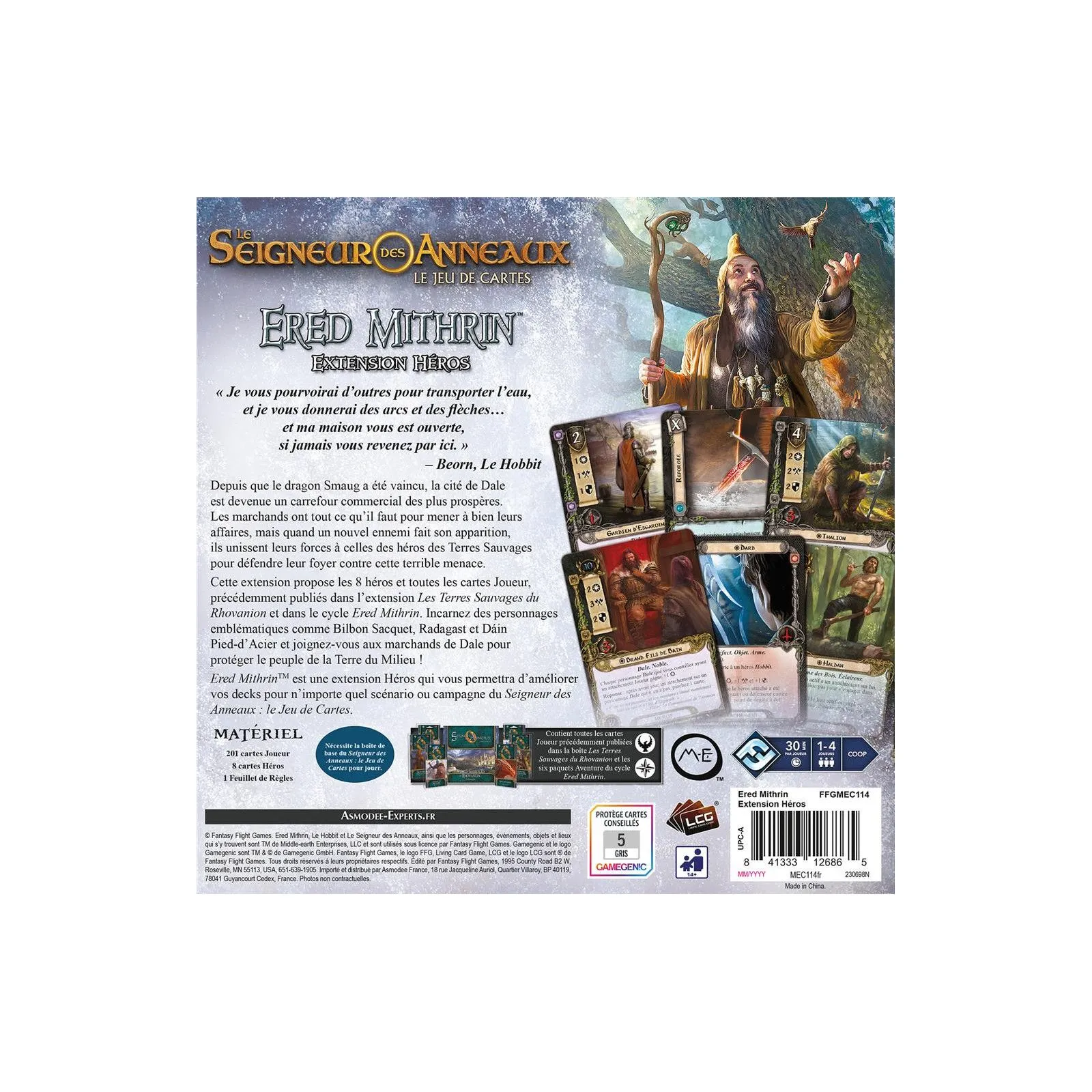 Fantasy Flight Games Le Seigneur des Anneaux LCG - Ered Mithrin - Ext. Héros – vue 2 – Seigneur des Anneaux JCE