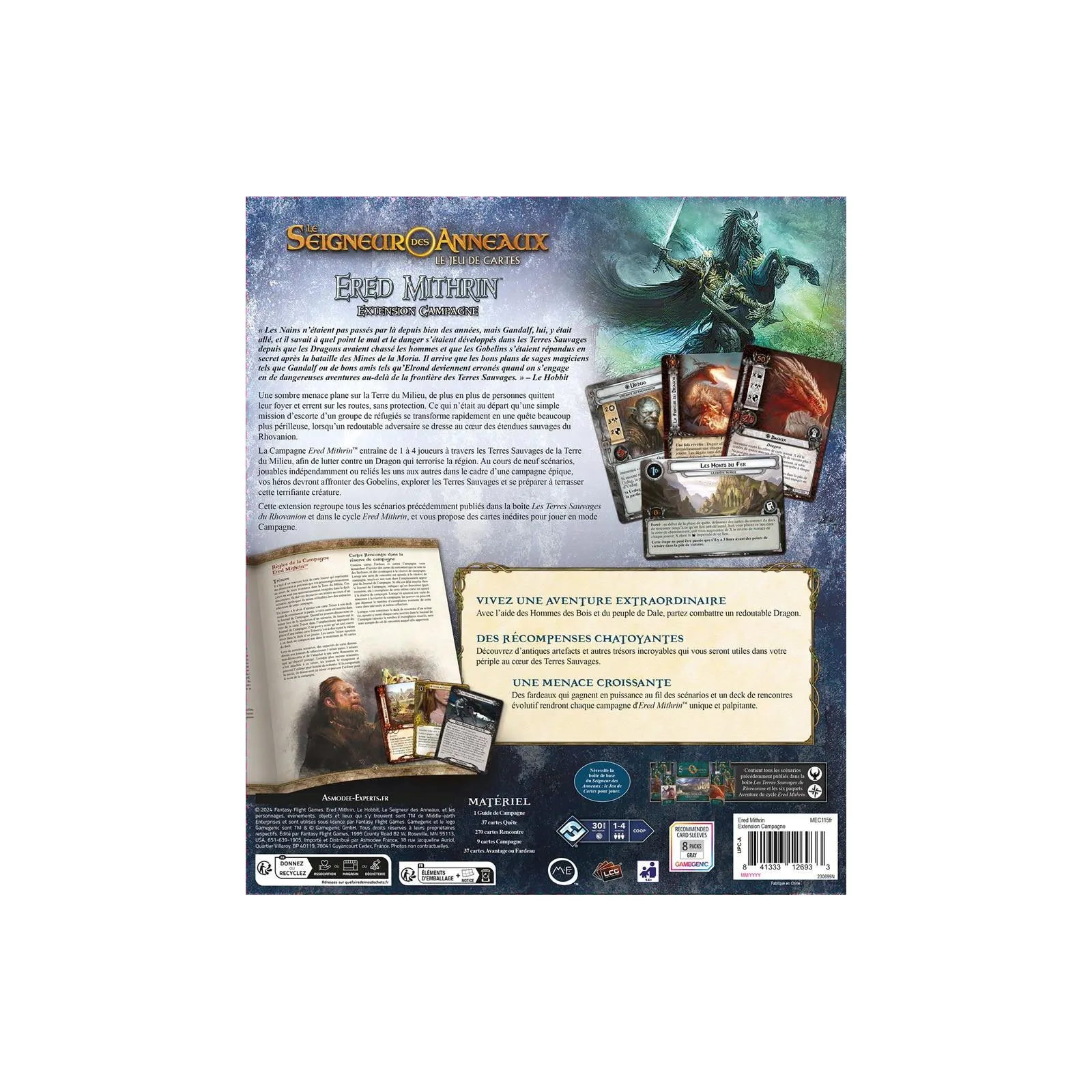 Fantasy Flight Games Le Seigneur des Anneaux LCG - Ered Mithrin - Ext. Campagne – vue 3 – Seigneur des Anneaux JCE