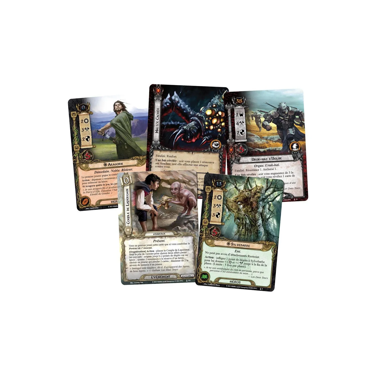 Fantasy Flight Games Le Seigneur des Anneaux LCG - Ext. Les Deux Tours – vue 2 – Seigneur des Anneaux JCE