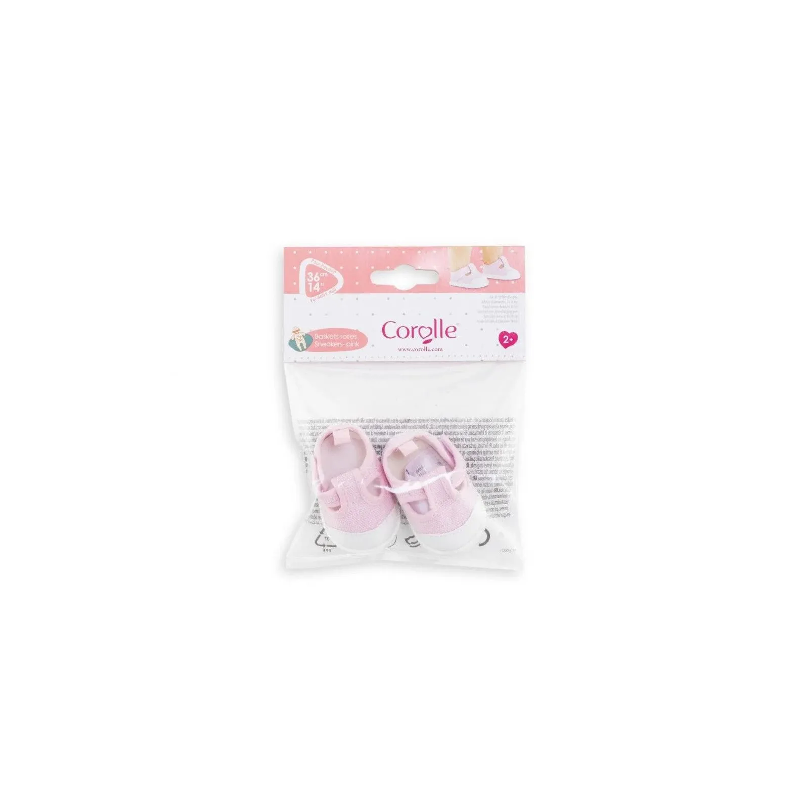 Corolle Pink sneakers for 36 cm baby doll – vue 3 – Corolle Doll Clothes