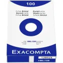  Exacompta: Fiches "Bristol" 100x150mm, uni, paquet de 100 pièces - Blanc – vue 1 – Papeterie créative