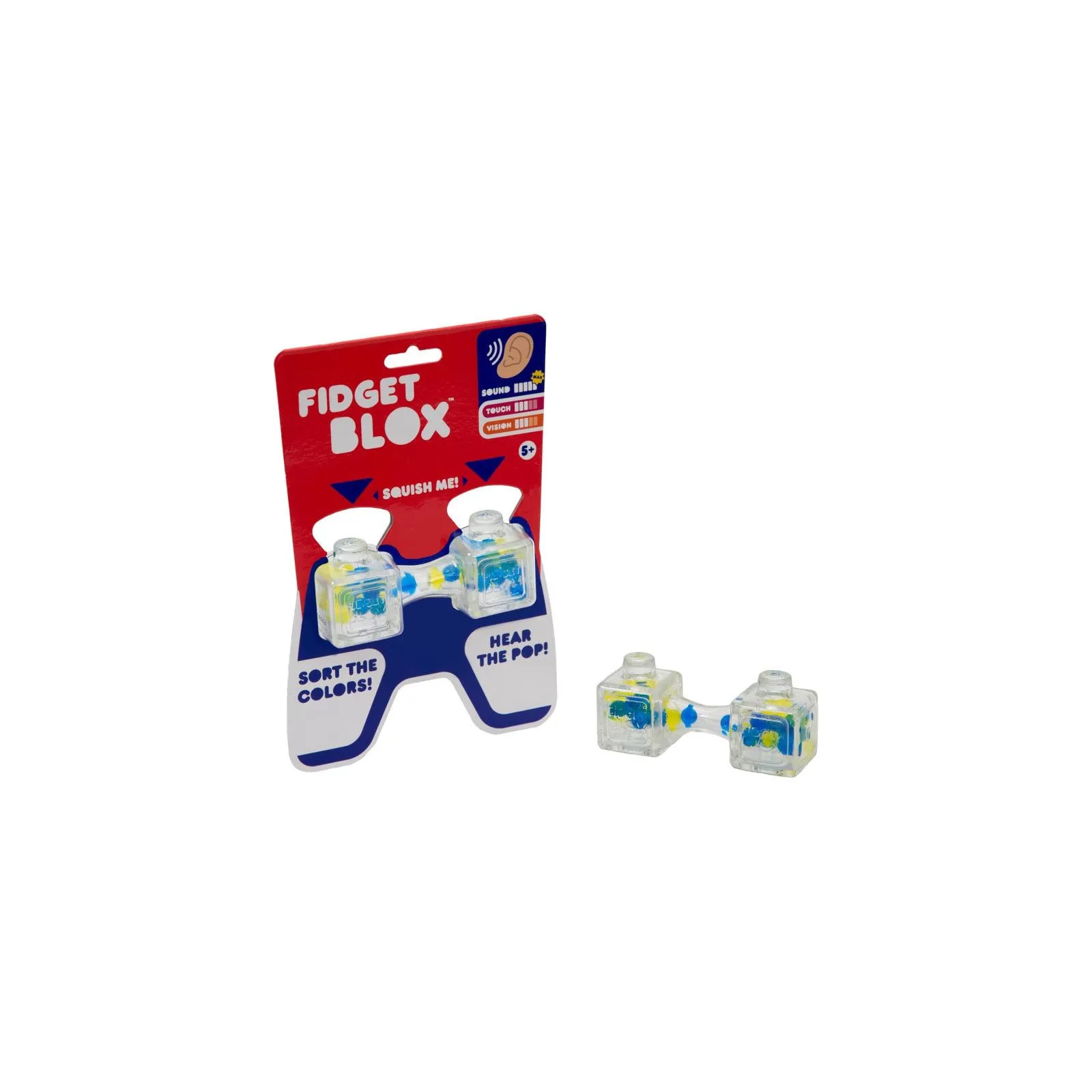 Goliath Fidget Blox - Sound -  yellow and blue – vue 1 – Fidget